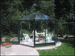 Afbeelding van een ronde broeikas diameter 350 cm